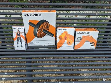 Mini Lotto Fitness Crivit Nuovo - Roue + Manubri