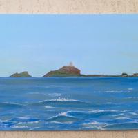 Dipinto spiaggia di Nora - Sardegna