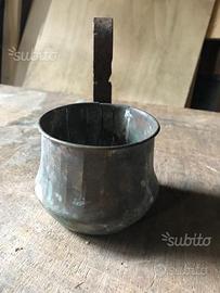 Pentolino in rame antico