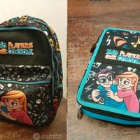 zaino e astuccio two players one  console