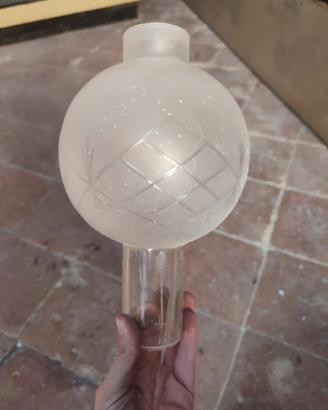 Lotto 3 globi satinati/incisi a rombi doppio collo