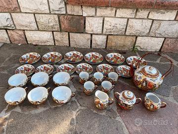 Set da Tè Giapponese Vintage in Porcellana Satsuma