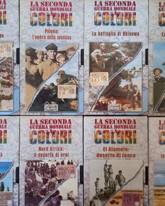 8 VHS "LA SECONDA GUERRA MONDIALE A COLORI"