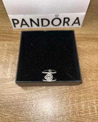 Anello Fille de Fleurs Rosa Argento con Zirconi