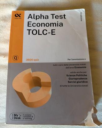 Libri alpha test economia tolc E