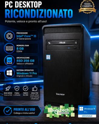 PC Desktop Intel i5, 8gb, 256ssd, w11 pro original