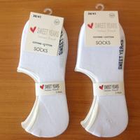 6 Paia Calzini Fantasmini Bianco Uomo/Donna