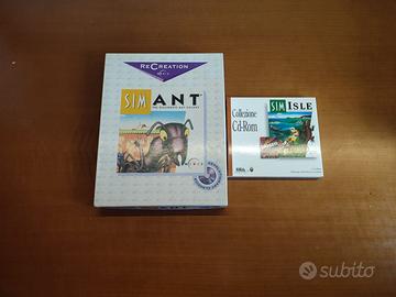 Sim Isle + Sim Ant videogioco della Maxis vintage