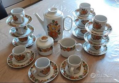 Servizio da caffè da 12 vintage in porcellana