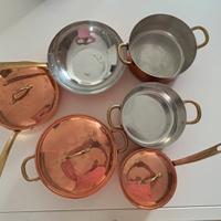 Batteria di pentole in rame