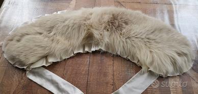 collo pelliccia bianca