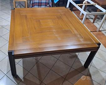 tavolo d'ufficio in legno massello e 4 sedie