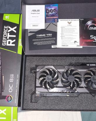 RTX 3070 tri-ventola da 8 gb OC della Tuf gaming