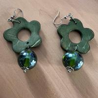 Orecchini vintage verde