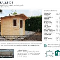 Casetta in legno 2,5x2 spessore 28mm blockhouse