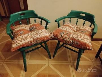 coppia di sedie verde vittoria