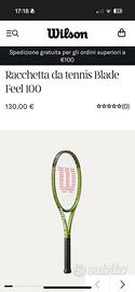 Rachetta tennis wilson blade feel 100