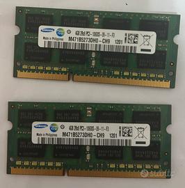 RAM Samsung 8GB (2×4GB) DDR3 per Notebook