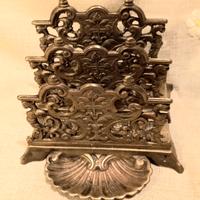 Porta lettere in ottone da scrivania due scomparti