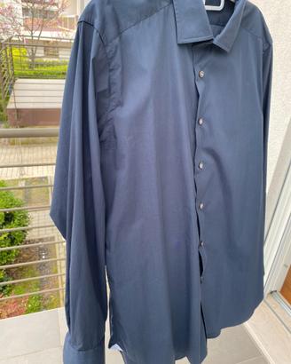 CAMICIA NERA BAGUTTA STRETCH TAGLIA  42