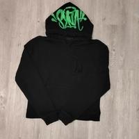 felpa syna green hood logo 