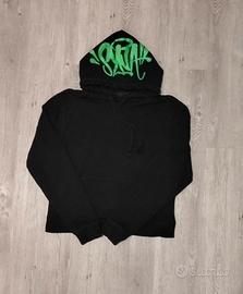 felpa syna green hood logo 