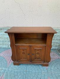 MOBILE MOBILETTO TV IN LEGNO NOCE ARTE POVERA casa