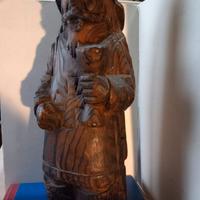 Scultura in legno porta bottiglia