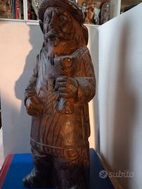 Scultura in legno porta bottiglia