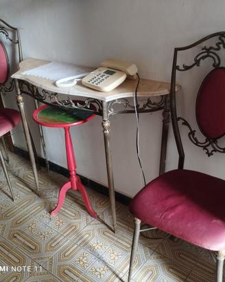 console completa di due sedie imbottite