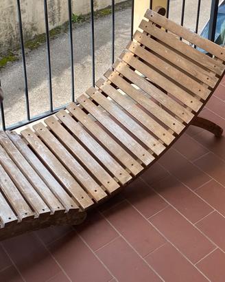 Lettino in legno di acacia