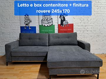 Divano moderno Elegante letto box finitura rovere