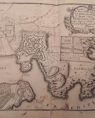 Pianta del 1695 della città di Marsiglia