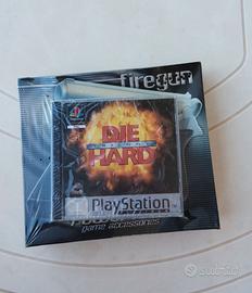 PlayStation 1 DIE HARD TRILOGY + Firegun NUOVO