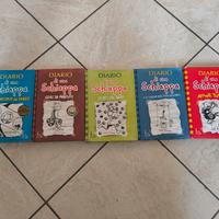 Pacchetto 5 libri/fumetti "Diario di una Schiappa"