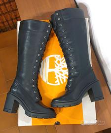 Stivali alti Timberland, tacco, pelle, nero, n.39