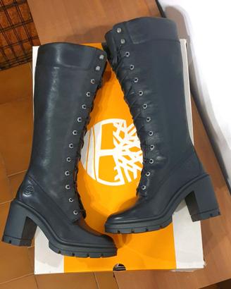 Stivali alti Timberland, tacco, pelle, nero, n.39