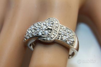 Anello esclusivo argento pietre CZ
