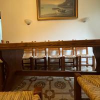 Tavolo legno con 10 sedie