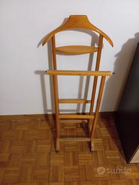 servomuto legno vintage con rotelle 