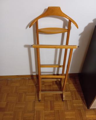 servomuto legno vintage con rotelle 