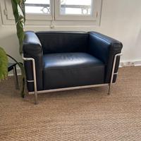 ALIVAR Poltrona LC3 in pelle Nera