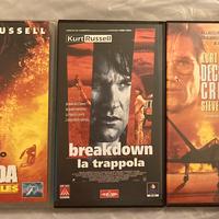 Trio di vhs/videocassette film con Kurt Russell