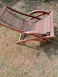 Sdraio in legno giardino 