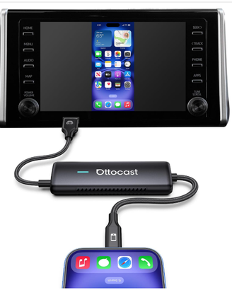 OTTOCAST Mirror Touch Adattatore CarPlay Wireless,