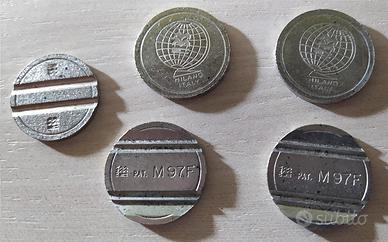 Gettoni silver vintage, Milano Italy mappamondo M9