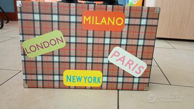 Vintage valigetta con pupazzo