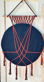 Porta Handpan in macramè,handmade-Pannello pensile