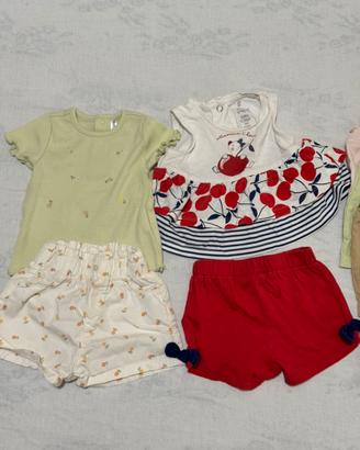 17 pezzi Body manica corta e completini 3-6 mesi