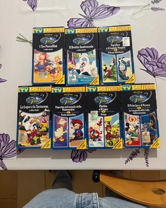 7 VHS Disney Le Fiabe serie completa
